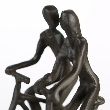 Skulptur – Paarfigur Design, Eisen Material, Fahrradmotiv  - Rad Tour | Gilde
