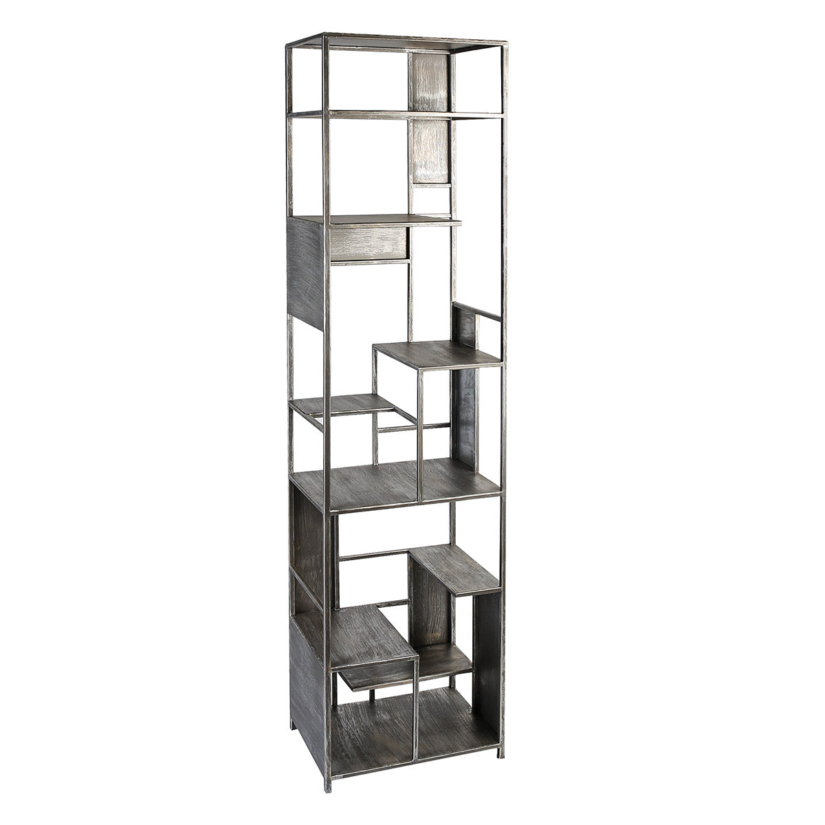 Bücherregal – Metall Material, Antikfinish Oberfläche, Offene Fächer - Level | Gilde