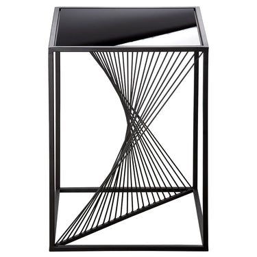 Beistelltisch – Glas Material, Metall Gestell, Quadratische Form - Ray | Gilde