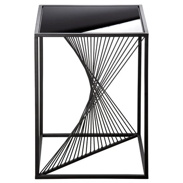 Beistelltisch – Glas Material, Metall Gestell, Quadratische Form - Ray | Gilde