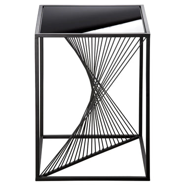 Beistelltisch – Glas Material, Metall Gestell, Quadratische Form - Ray | Gilde