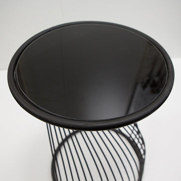 Beistelltisch – Glas Material, Metall Gestell, Runde Form - Ray | Gilde