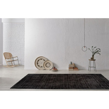Teppich – Grau Viskose, Weiche Oberfläche, Pflegeleicht Design, 170 cm - Bridget 125 | Kayoom
