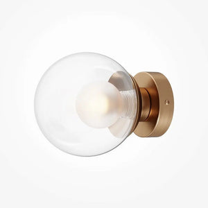 Wall Light Brushed Gold, Metal Mesh, Round Design – Basic form | Maytoni