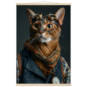 Schoolposter - Steampunk-Outfit, mattes Papier, Magnet-Holzleisten | St Tropez Art