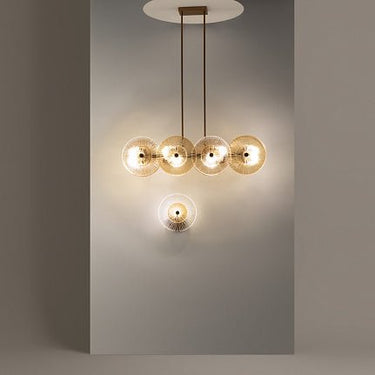 Pendelleuchte Goldfarbener Metallrahmen 8 Bernsteinglas - Ovale 8×E14 40 W – Aster | Maytoni - Esszett Luxury | Stilvolles Wohnen mit Charakter
