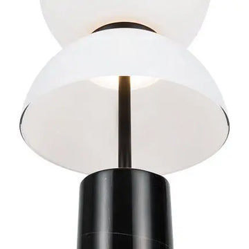 Table Lamp High-Gloss White Glass, Marble Base & Integrated LED – Kyoto | Maytoni