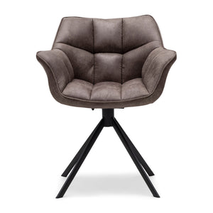 Esszimmerstuhl Kaffeefarbenes Pellini - Leder & Metall 1 – Carnaby | Rivièra Maison - Esszett Luxury | Stilvolles Wohnen mit Charakter