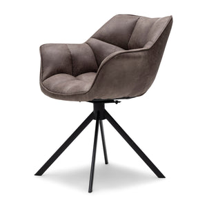 Esszimmerstuhl Kaffeefarbenes Pellini - Leder & Metall 1 – Carnaby | Rivièra Maison - Esszett Luxury | Stilvolles Wohnen mit Charakter