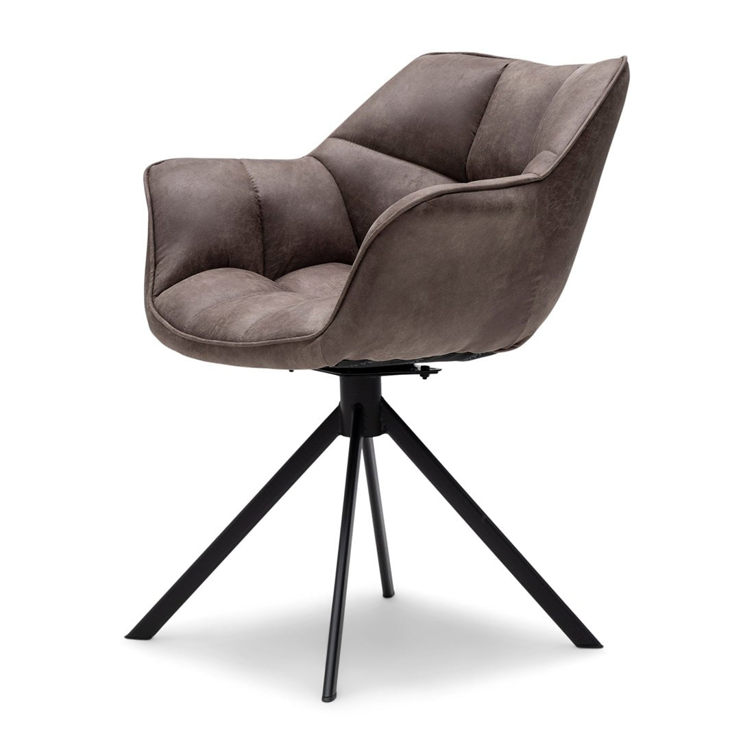 Esszimmerstuhl Kaffeefarbenes Pellini - Leder & Metall 1 – Carnaby | Rivièra Maison - Esszett Luxury | Stilvolles Wohnen mit Charakter