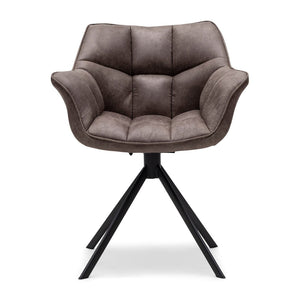 Esszimmerstuhl Kaffeefarbenes Pellini - Leder & Metall 1 – Carnaby | Rivièra Maison - Esszett Luxury | Stilvolles Wohnen mit Charakter