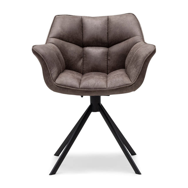 Esszimmerstuhl Kaffeefarbenes Pellini - Leder & Metall 1 – Carnaby | Rivièra Maison - Esszett Luxury | Stilvolles Wohnen mit Charakter