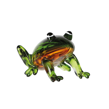 Figur – Glas Material, Transparente Details, Grüne Optik - Frosch | Gilde