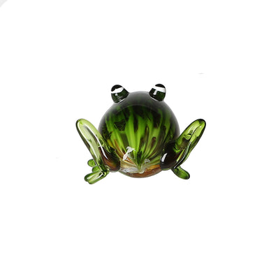 Figur – Glas Material, Transparente Details, Grüne Optik - Frosch | Gilde