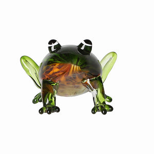 Figur – Glas Material, Transparente Details, Grüne Optik - Frosch | Gilde
