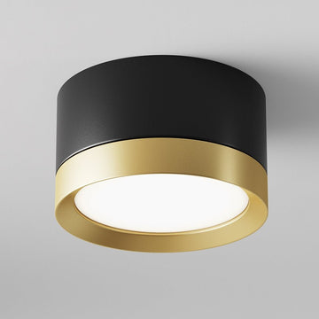 Deckenleuchte Schwarzes Aluminium mit goldener Zierleiste GX53‑Sockel 12W – Hoop | Maytoni - Esszett Luxury | Stilvolles Wohnen mit Charakter