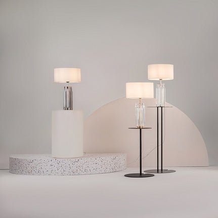 Tischleuchte Skulpturales Glas Stoffschirm & Eleganter Akzent – Muse | Maytoni - Esszett Luxury | Stilvolles Wohnen mit Charakter