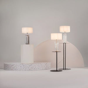 Tischleuchte Skulpturales Glas Stoffschirm & Eleganter Akzent – Muse | Maytoni - Esszett Luxury | Stilvolles Wohnen mit Charakter