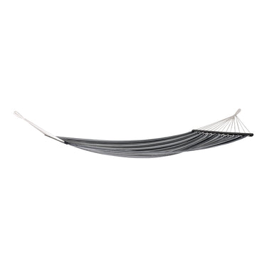 Hammock – Polyester Cotton, Larch Wood Frame, Black-Grey, Comfortable Robust – Lamia | House Nordic