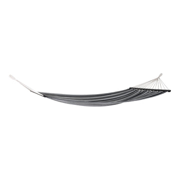 Hammock – Polyester Cotton, Larch Wood Frame, Black-Grey, Comfortable Robust – Lamia | House Nordic