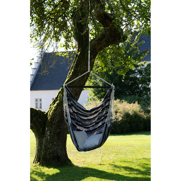 Hanging Chair – Fabric Wood, Black-Gray, Comfortable Relax – Lamia | House Nordic