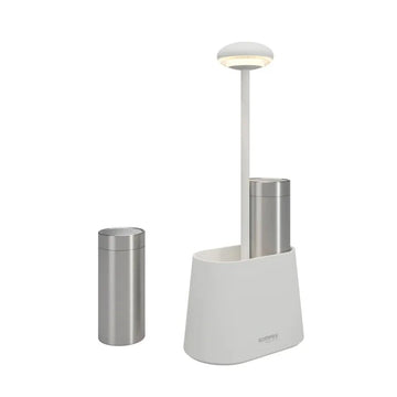 Tischleuchte Wiederaufladbar, 2200–3000K Einstellbares Licht, Touch - Dimmbar mit Memory - Funktion, IP65, 8,5h Akkulaufzeit – Heureka | Sompex - Esszett Luxury | Stilvolles Wohnen mit Charakter