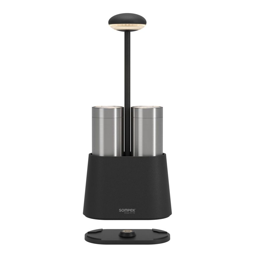Tischleuchte Wiederaufladbar, 2200–3000K Einstellbares Licht, Touch - Dimmbar mit Memory - Funktion, IP65, 8,5h Akkulaufzeit – Heureka | Sompex - Esszett Luxury | Stilvolles Wohnen mit Charakter