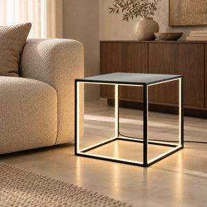 Floor lamp with high-quality metal body, slender design, integrated LED technology – DELUX | Sompex