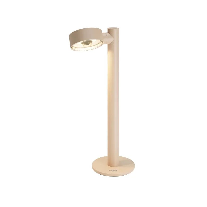 Tischleuchte 360° drehbarer Kopf, Touch-Dimmer, 2 Lichtmodi, IP54, Bis zu 96h Akkulaufzeit – Ronda | Sompex