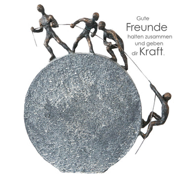 Skulptur – Seilmotiv, Bronzeoptik, Strukturierte Oberfläche - Lifting | Gilde