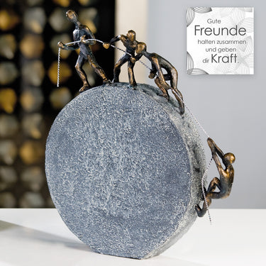 Skulptur – Seilmotiv, Bronzeoptik, Strukturierte Oberfläche - Lifting | Gilde
