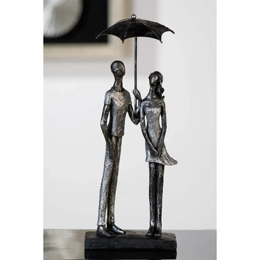 Skulptur – Gefärbtes Kunstharz, Antikes Finish, Regenschirm Motiv, 36 cm - Umbrella | Gilde