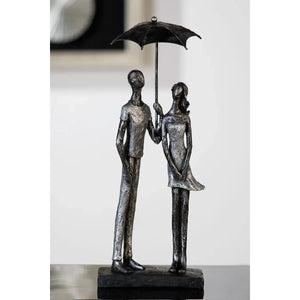 Skulptur – Gefärbtes Kunstharz, Antikes Finish, Regenschirm Motiv, 36 cm - Umbrella | Gilde