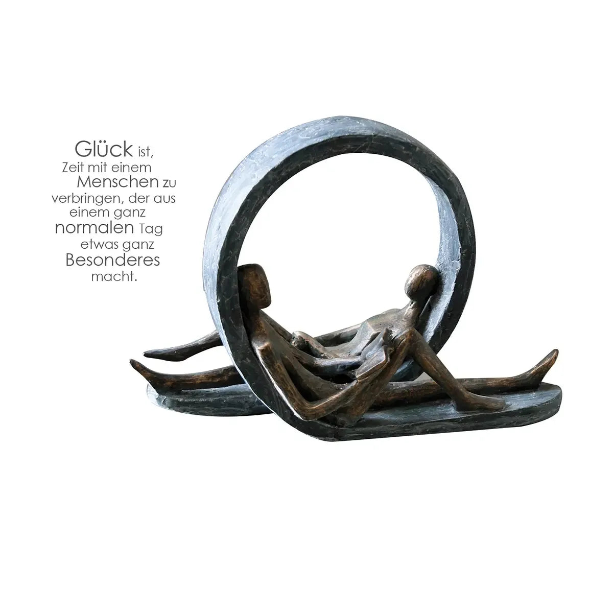 Skulptur – Mattes Kunstharz, Strukturierte Oberfläche, Paar Motiv, 22 cm - Auszeit | Gilde