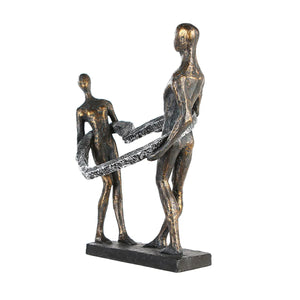 Skulptur – Mattes Kunstharz, Strukturierte Oberfläche, Herz Motiv, 31 cm - Connected | Gilde