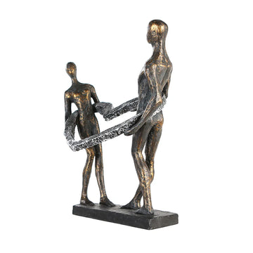 Skulptur – Mattes Kunstharz, Strukturierte Oberfläche, Herz Motiv, 31 cm - Connected | Gilde