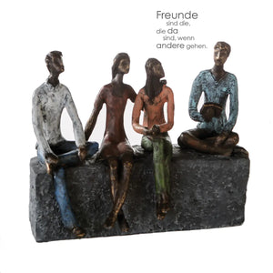Skulptur – Mattes Kunstharz, Strukturierte Oberfläche, Gruppenmotiv, 21 cm - Network | Gilde