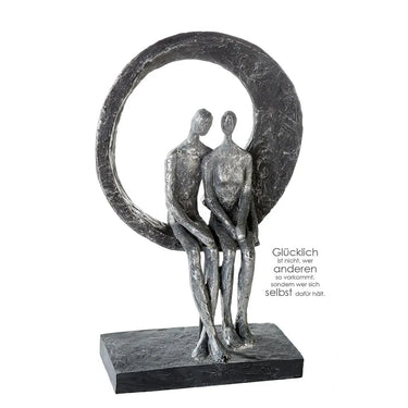 Skulptur – Antikes Finish, Mattes Kunstharz, Paarmotiv, 30 cm - Love Place | Gilde