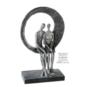 Skulptur – Antikes Finish, Mattes Kunstharz, Paarmotiv, 30 cm - Love Place | Gilde