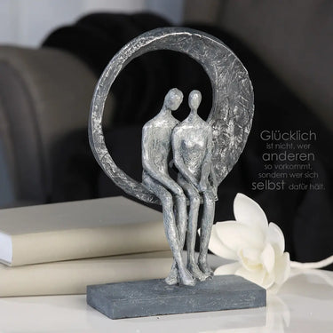 Skulptur – Antikes Finish, Mattes Kunstharz, Paarmotiv, 30 cm - Love Place | Gilde