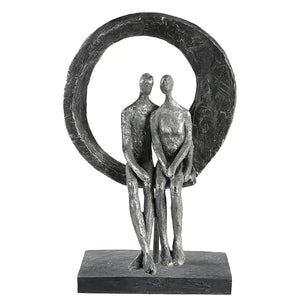 Skulptur – Antikes Finish, Mattes Kunstharz, Paarmotiv, 30 cm - Love Place | Gilde