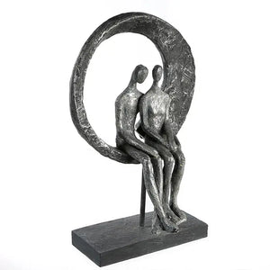 Skulptur – Antikes Finish, Mattes Kunstharz, Paarmotiv, 30 cm - Love Place | Gilde