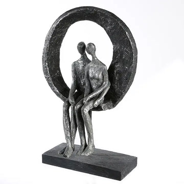 Skulptur – Antikes Finish, Mattes Kunstharz, Paarmotiv, 30 cm - Love Place | Gilde