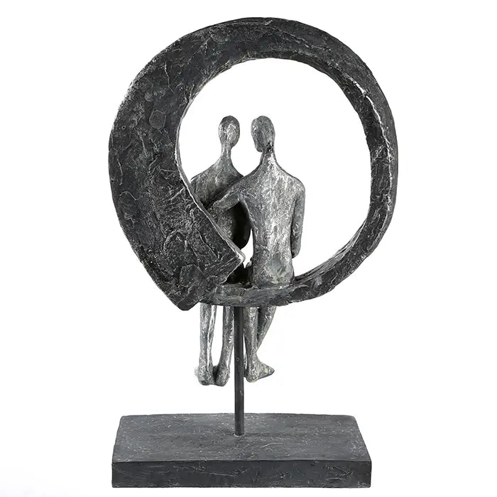 Skulptur – Antikes Finish, Mattes Kunstharz, Paarmotiv, 30 cm - Love Place | Gilde
