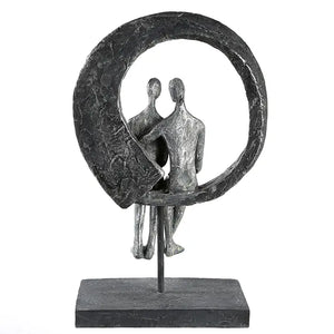 Skulptur – Antikes Finish, Mattes Kunstharz, Paarmotiv, 30 cm - Love Place | Gilde