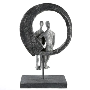 Skulptur – Antikes Finish, Mattes Kunstharz, Paarmotiv, 30 cm - Love Place | Gilde