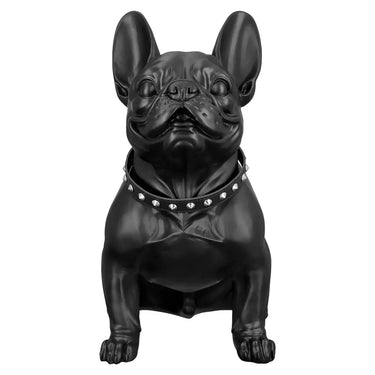 Dekofigur – Mattes Kunstharz, Schwarzes Finish, Bulldoggenform, 41 cm - Bulldog | Gilde
