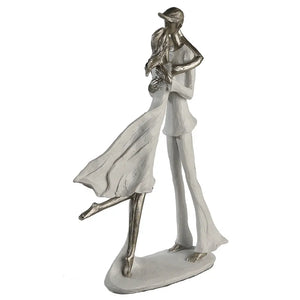 Skulptur – Mattes Kunstharz, Strukturierte Oberfläche, Paarmotiv, 32 cm - Hold me | Gilde