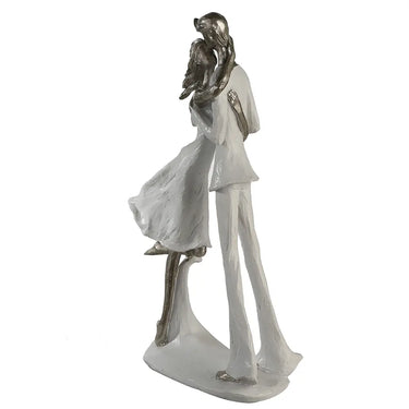 Skulptur – Mattes Kunstharz, Strukturierte Oberfläche, Paarmotiv, 32 cm - Hold me | Gilde