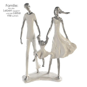 Skulptur – Mattes Kunstharz, Strukturierte Oberfläche, Familienmotiv, 12 cm - Family | Gilde